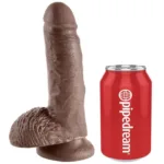 king cock - 7 pene realístico marrón 17.8 cm imagen 3 | karma sex & shop