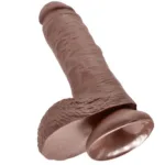 king cock - 8" pene realístico marrón 20.3 cm imagen 5 | karma sex & shop