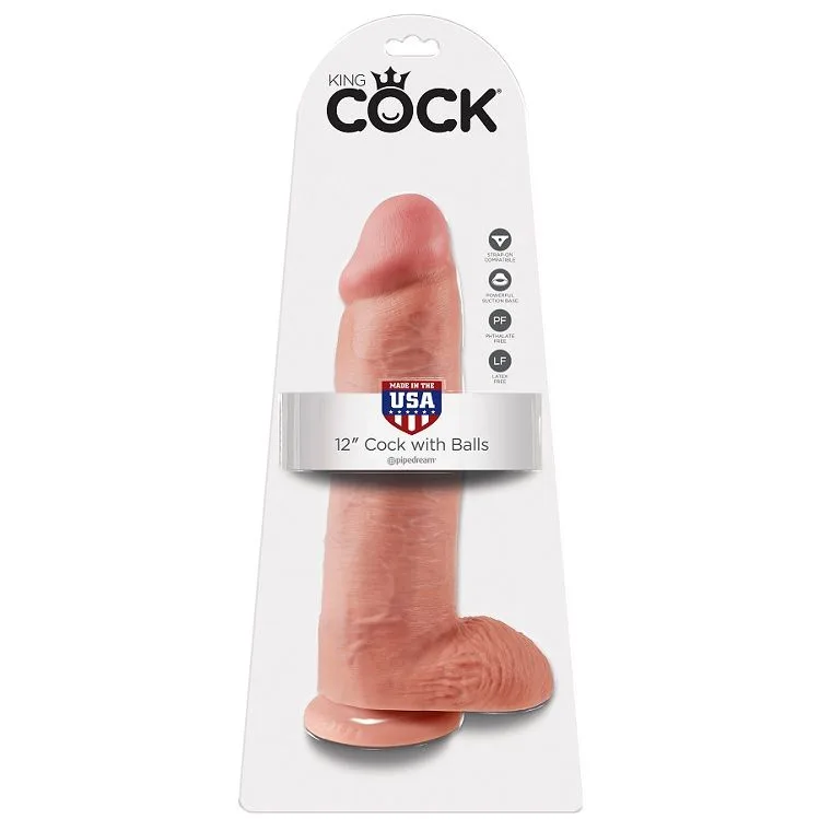 king cock - 12 pene realístico natural 30.48 cm imagen 1 | karma sex & shop