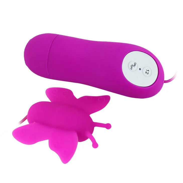 baile - estimulador de clítoris mariposa love eggs 12 velocidades lila control remoto imagen 2 | karma sex & shop