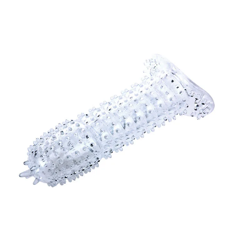 baile - funda para pene con puntos estimulantes morado 14 cm imagen 2 | karma sex & shop
