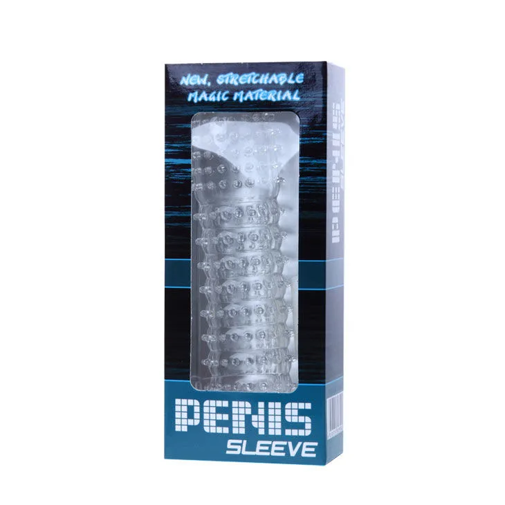 baile - funda para pene con puntos estimulantes morado 14 cm imagen 4 | karma sex & shop