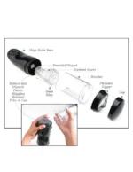 extreme toyz - pdx mega bator usb masturbador masculino vagina blanco imagen 5 | karma sex