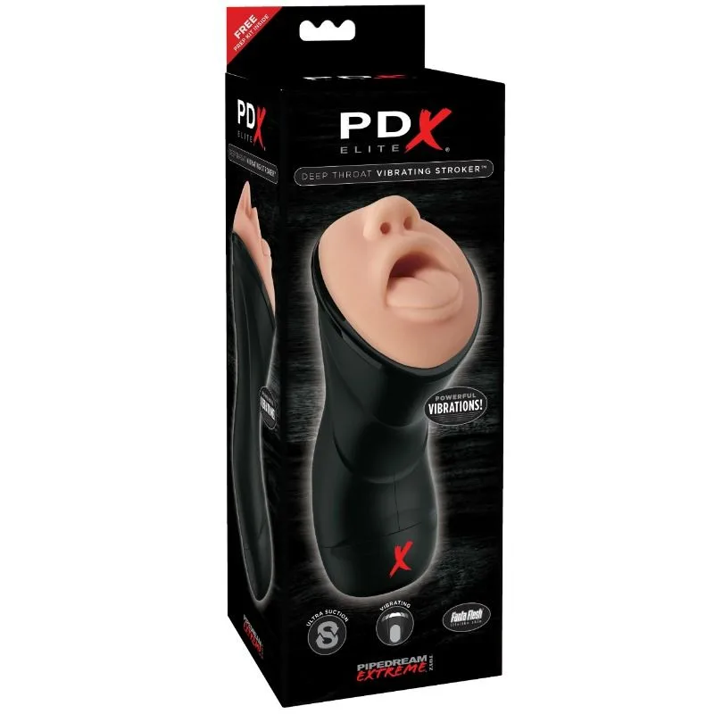 pdx elite - stroker realístico garganta profunda con vibración imagen 3 | karma sex & shop