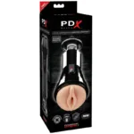 pdx elite - masturbador con vibración y efecto compresor imagen 2 | karma sex & shop
