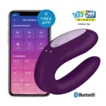 satisfyer - double joy con app morado imagen 1 | karma sex