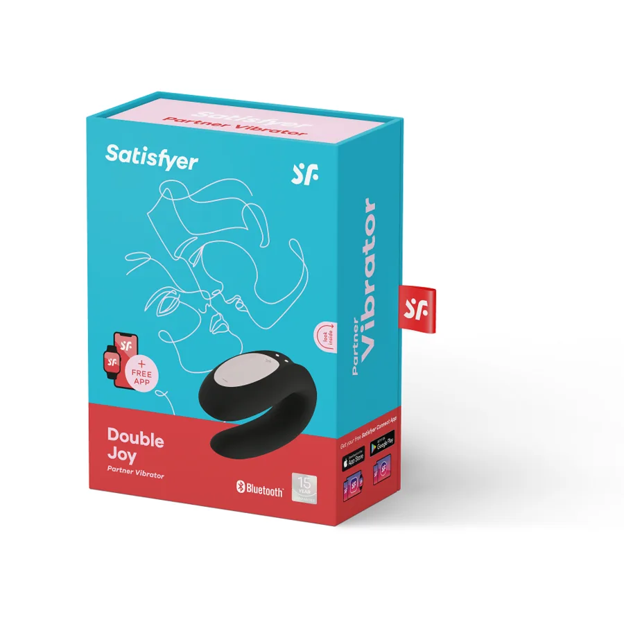 satisfyer - double joy con app oro negro imagen 7 | karma sex & shop