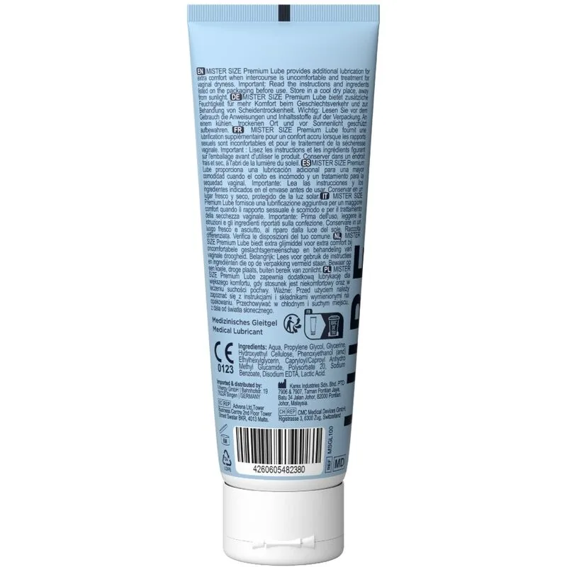 mister size - lubricante premium 100 ml imagen 2 | karma sex & shop