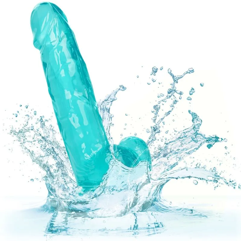 calexotics - size queen dildo azul 15.3 cm imagen 5 | karma sex & shop