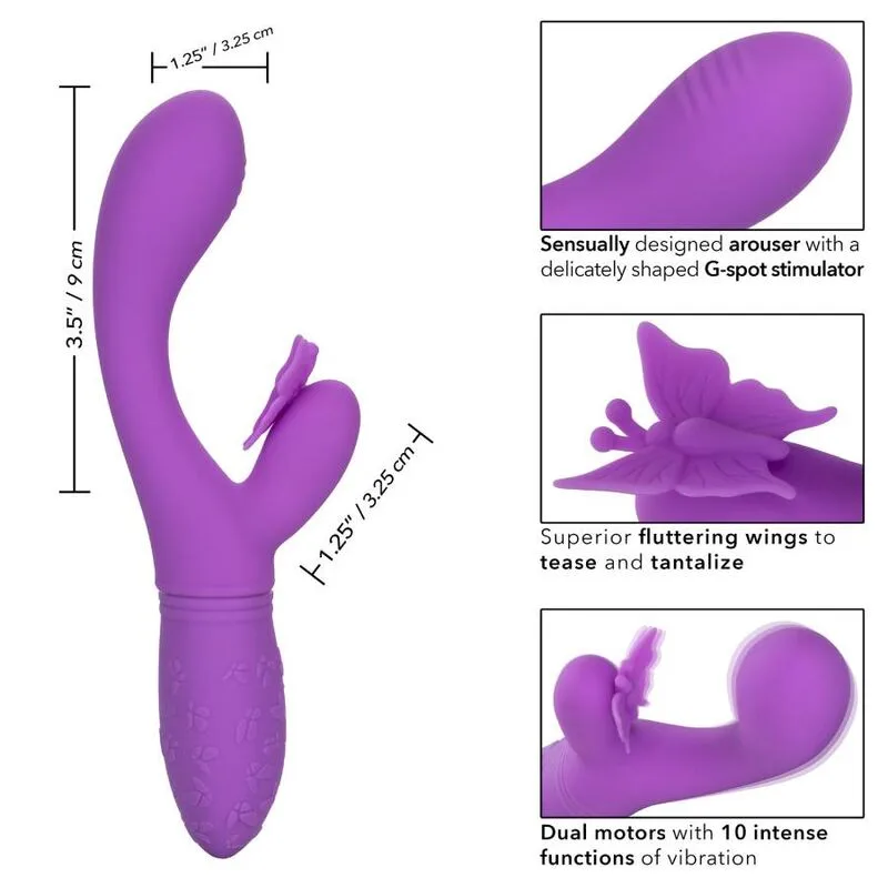 calexotics - butterfly kiss flutter violeta imagen 3 | karma sex & shop