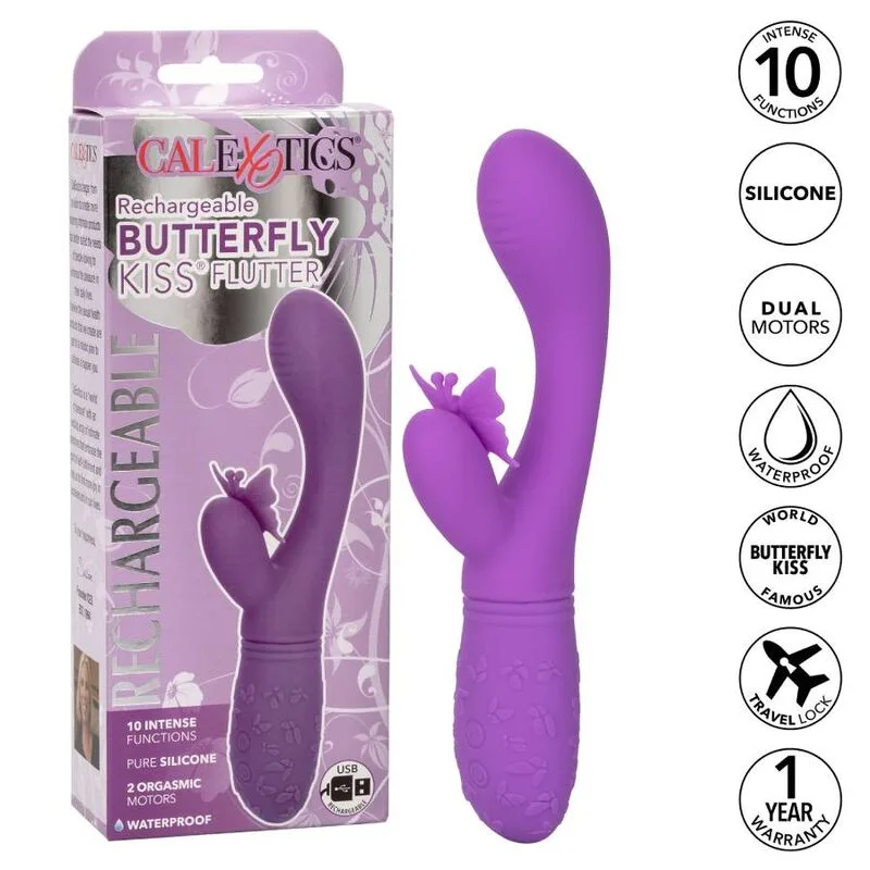 calexotics - butterfly kiss flutter violeta imagen 2 | karma sex & shop