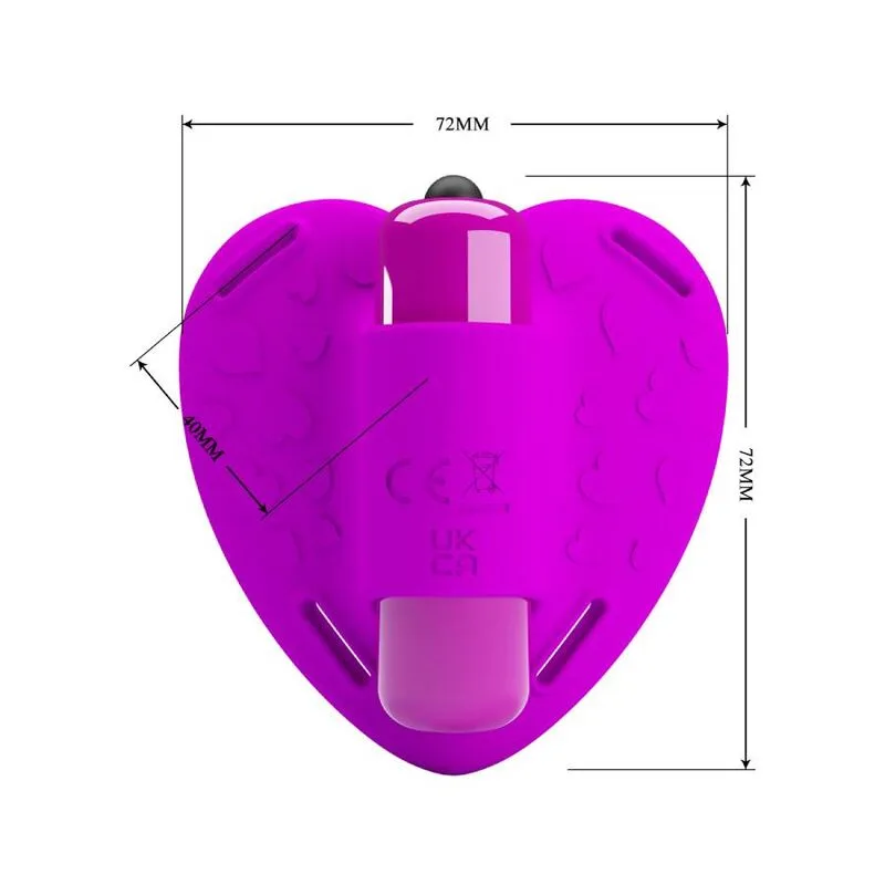 pretty love - masajeador de clítoris heartbeat 10 modos de vibración morado imagen 5 | karma sex & shop