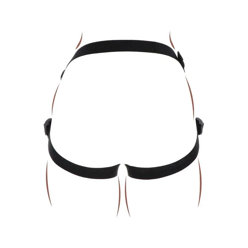 get real - strap-on harnés negro imagen 8 | karma sex & shop