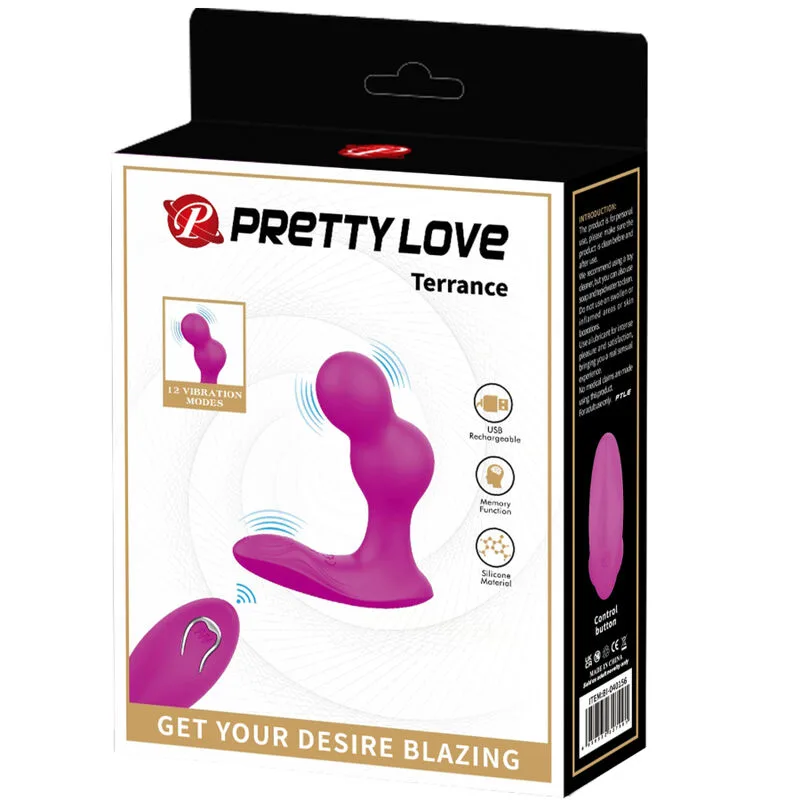 pretty love - terrance masajeador vibrador anal con control remoto imagen 8 | karma sex & shop
