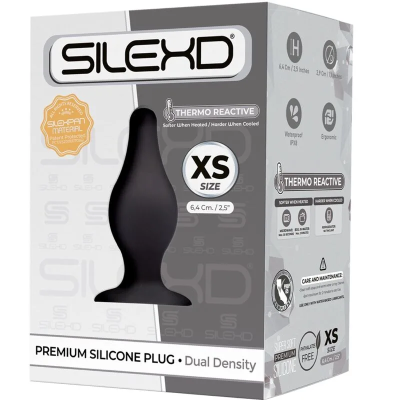 silexd - modelo 2 plug anal silicona premium silexpan premium termorreactivo talla xs imagen 2 | karma sex & shop