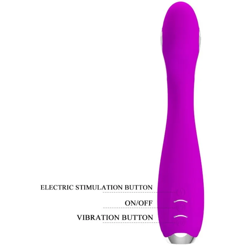 pretty love - hector vibrador electroshock recargable & impermeable morado imagen 6 | karma sex & shop
