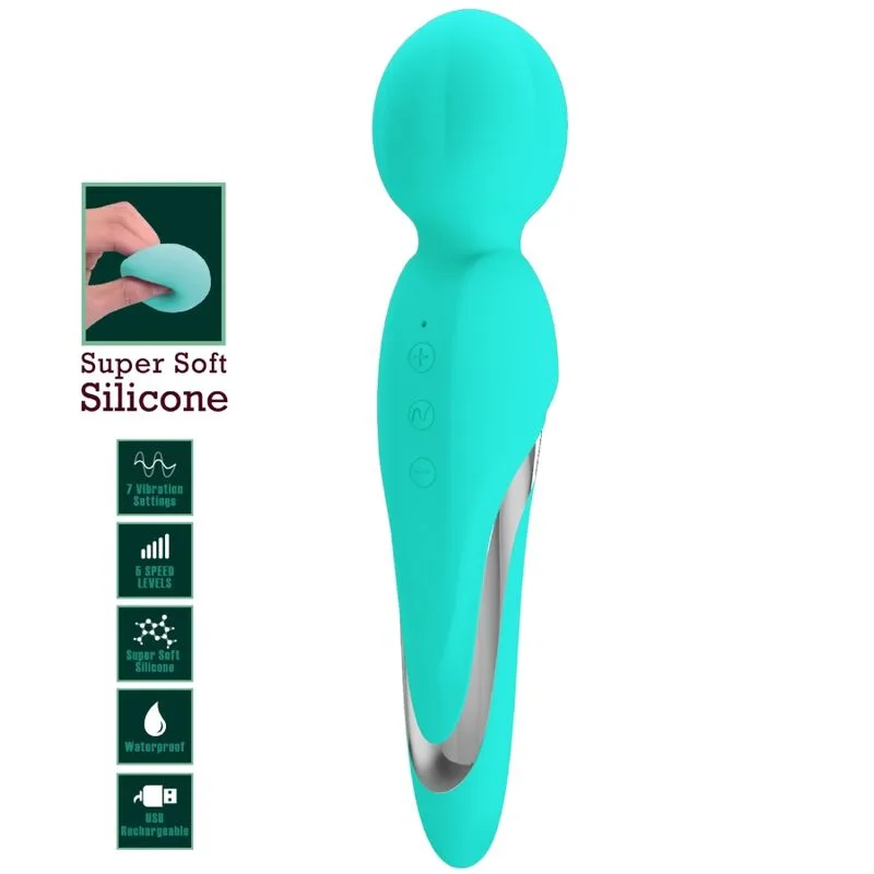 pretty love - walter vibrador wand verde agua imagen 7 | karma sex & shop