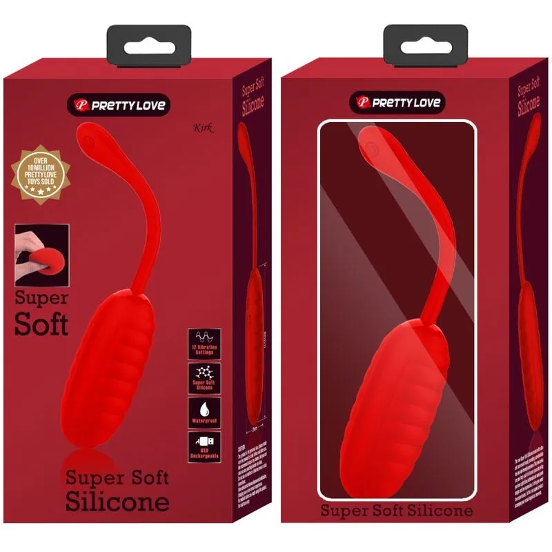 pretty love - kirk huevo vibrador recargable rojo imagen 9 | karma sex & shop