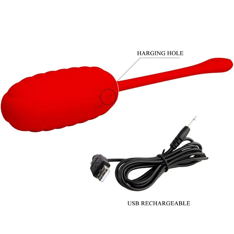 pretty love - kirk huevo vibrador recargable rojo imagen 8 | karma sex & shop