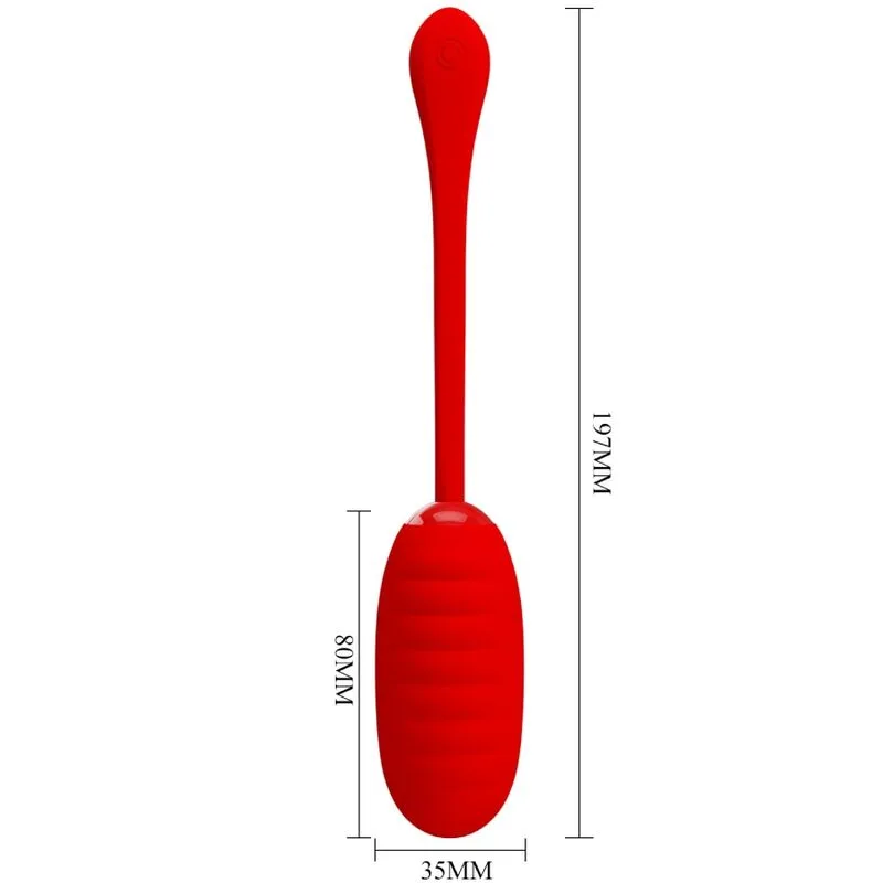 pretty love - kirk huevo vibrador recargable rojo imagen 6 | karma sex & shop
