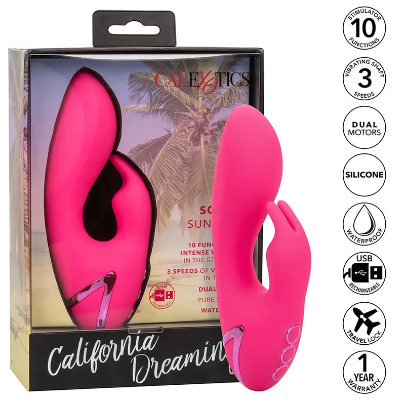 calexotics - so. cal sushine vibrator rabbit fucsia by california dreaming imagen 2 | karma sex & shop