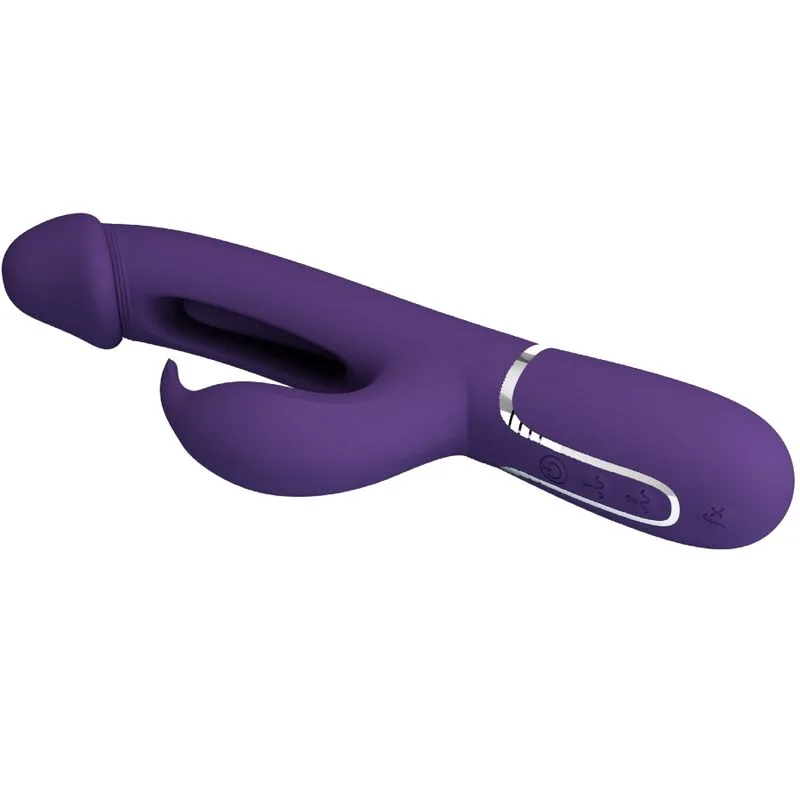 pretty love - kampas vibrador rabbit 3 en 1 multifunción con lengua violeta imagen 4 | karma sex & shop