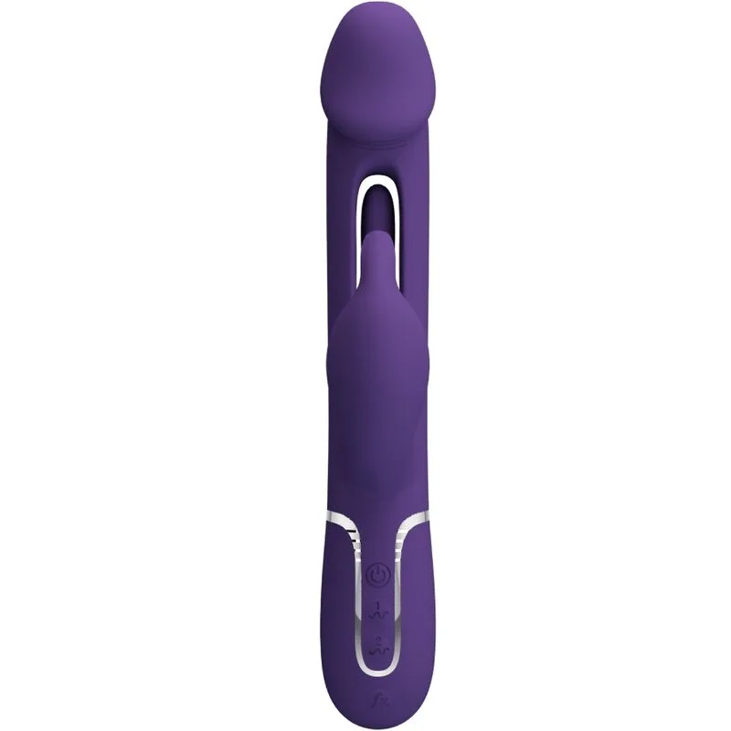 pretty love - kampas vibrador rabbit 3 en 1 multifunción con lengua violeta imagen 3 | karma sex & shop