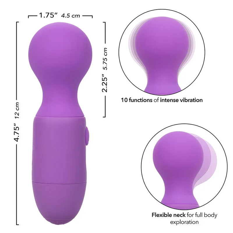 calexotics - first time masajeador recargable 10 vibraciones violeta imagen 8 | karma sex & shop
