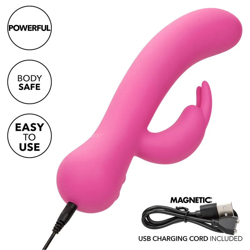 calexotics - first time vibrador rabbit recargable rosa imagen 8 | karma sex & shop
