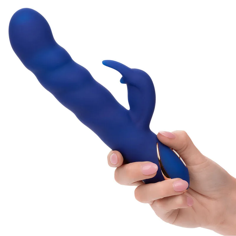 calexotics - jack vibrador rabbit movimiento de ondas azul imagen 6 | karma sex & shop
