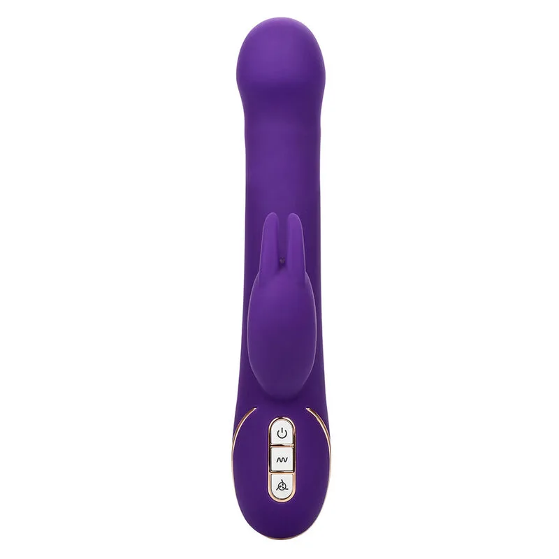 calexotics - jack vibrador rabbit y estimulador 7 niveles de vibración y ondas estimuladoras azul imagen 3 | karma sex & shop