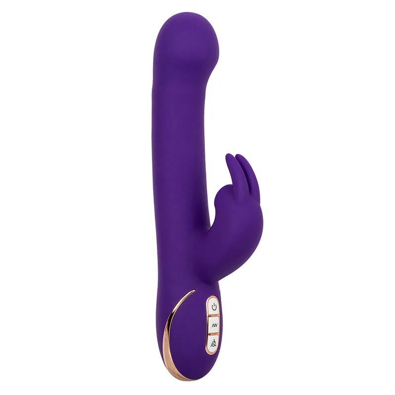 calexotics - jack vibrador rabbit y estimulador 7 niveles de vibración y ondas estimuladoras azul imagen 2 | karma sex & shop