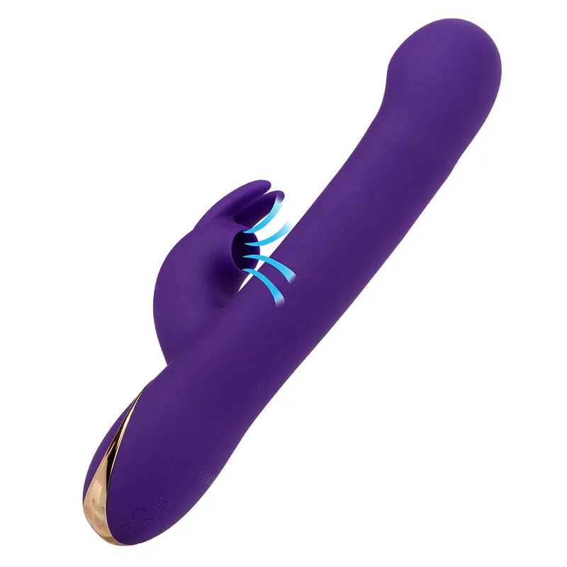 calexotics - jack vibrador rabbit y estimulador 7 niveles de vibración y ondas estimuladoras azul imagen 5 | karma sex & shop