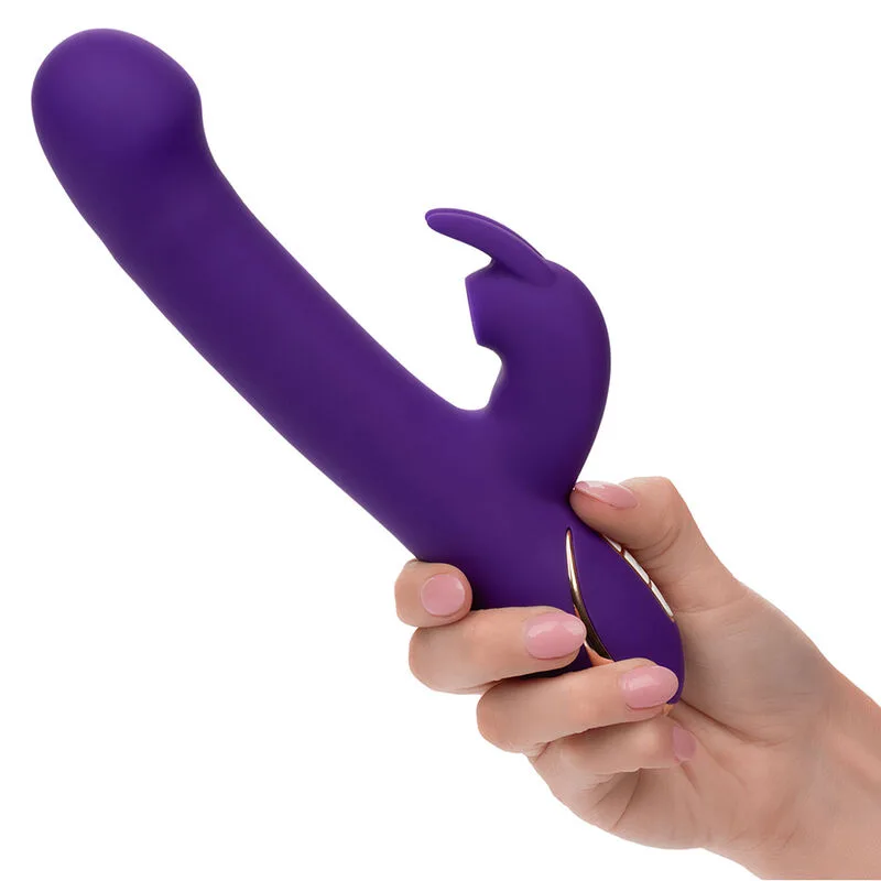 calexotics - jack vibrador rabbit y estimulador 7 niveles de vibración y ondas estimuladoras azul imagen 7 | karma sex & shop