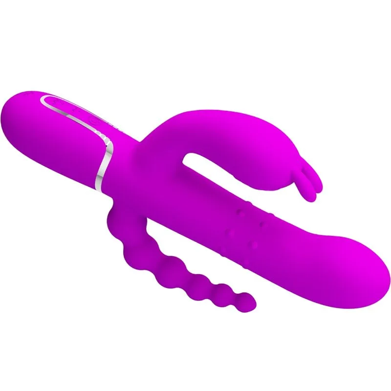 pretty love - cammy triple vibrador multifunción 4 en 1 rosa imagen 3 | karma sex & shop