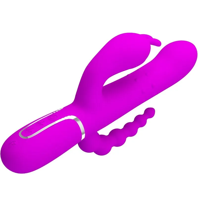 pretty love - cammy triple vibrador multifunción 4 en 1 rosa imagen 4 | karma sex & shop