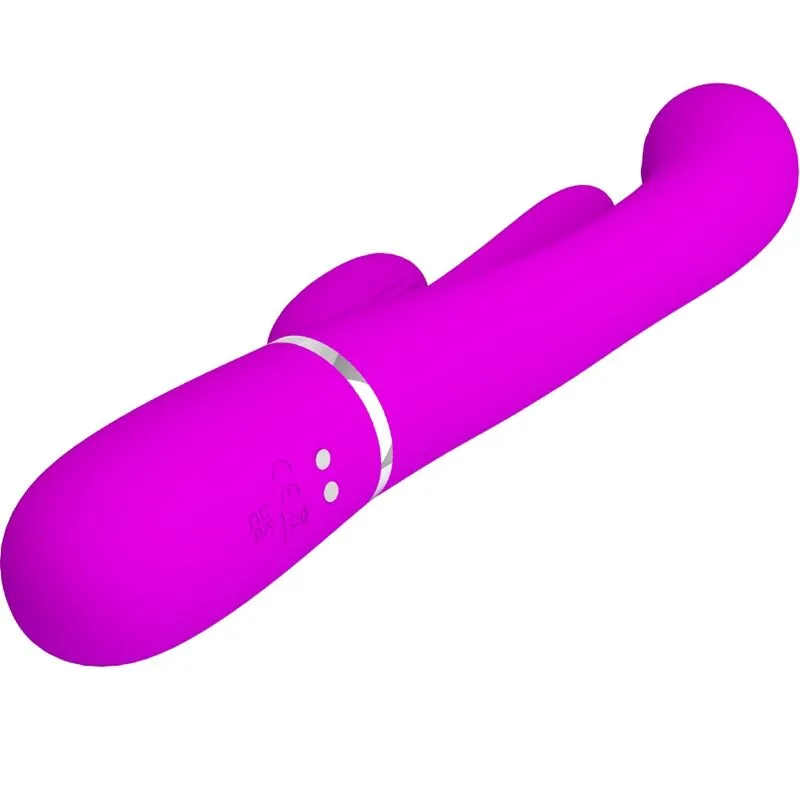 pretty love - shania triple vibrador rabbit multifunción rosa imagen 4 | karma sex & shop