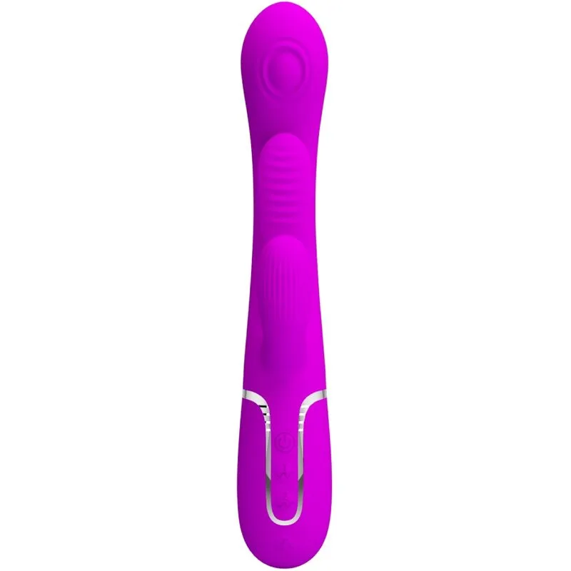 pretty love - shania triple vibrador rabbit multifunción rosa imagen 2 | karma sex & shop