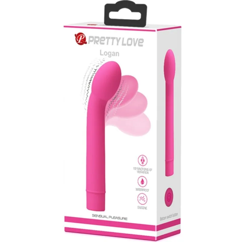 pretty love - logan vibrador punto g 10 vibraciones rosa imagen 6 | karma sex & shop