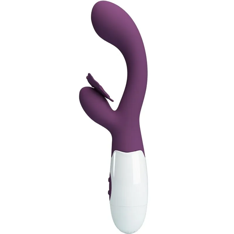 pretty love - butterfly kiss vibrador rabbit & estimulador punto g morado imagen 2 | karma sex & shop
