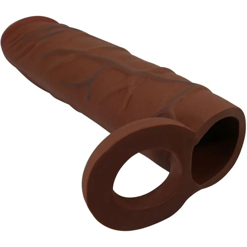 pretty love - kaile funda para pene con extensión de 2.5 cm mulato imagen 3 | karma sex & shop
