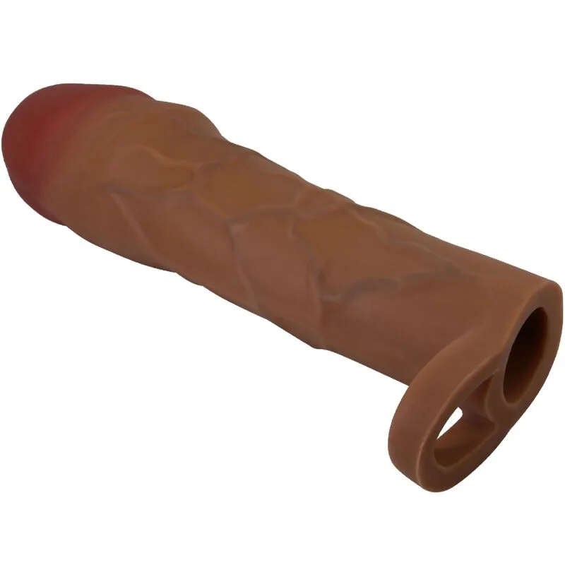 pretty love - hani funda para pene con extensión de 5 cm mulato imagen 2 | karma sex & shop