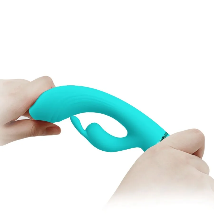 pretty love - scocco vibrador rabbit turquesa imagen 8 | karma sex & shop