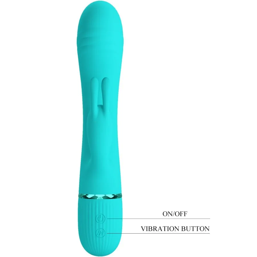 pretty love - scocco vibrador rabbit turquesa imagen 9 | karma sex & shop