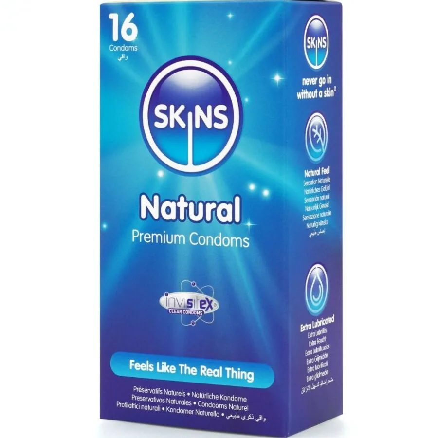 skins - natural preservativos premium pack 16 imagen 2 | karma sex & shop