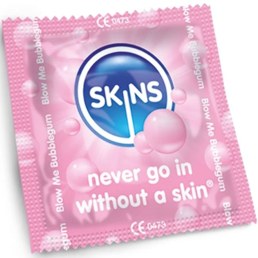 skins - preservativos premium sabor chicle pack 8 imagen 3 | karma sex & shop