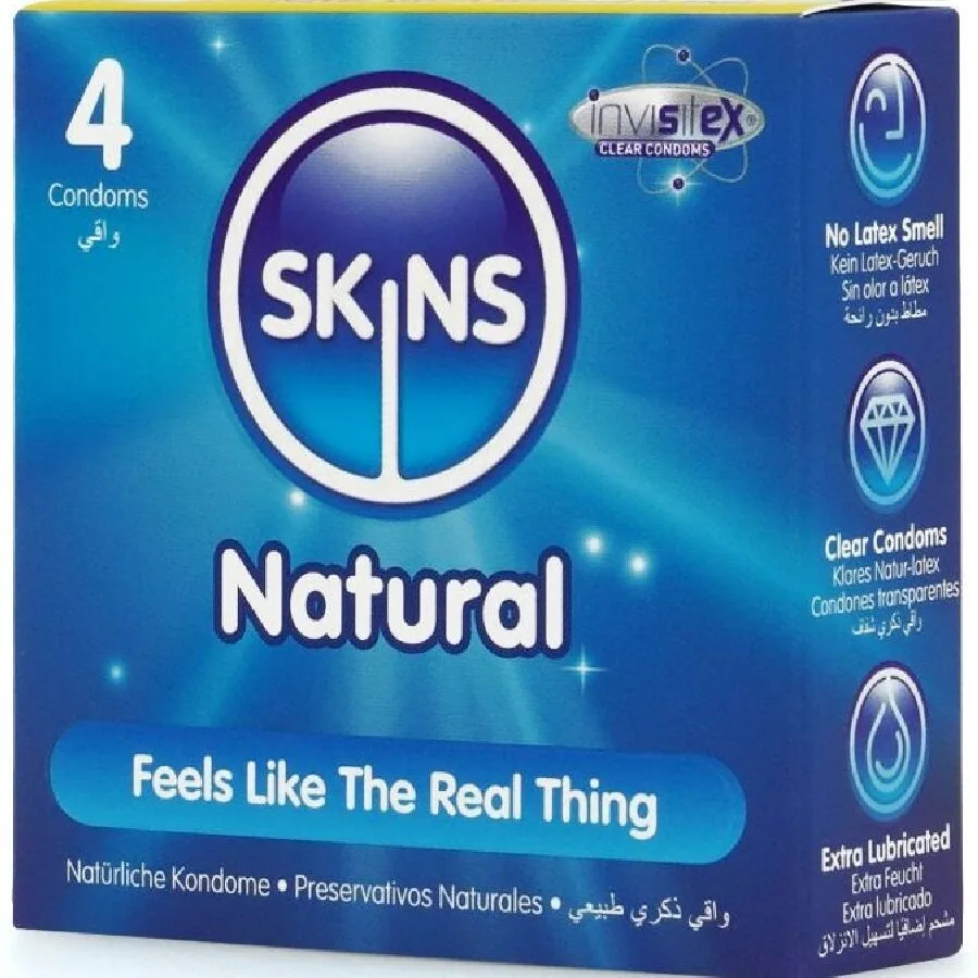 skins - natural preservativos premium pack 4 imagen 2 | karma sex & shop