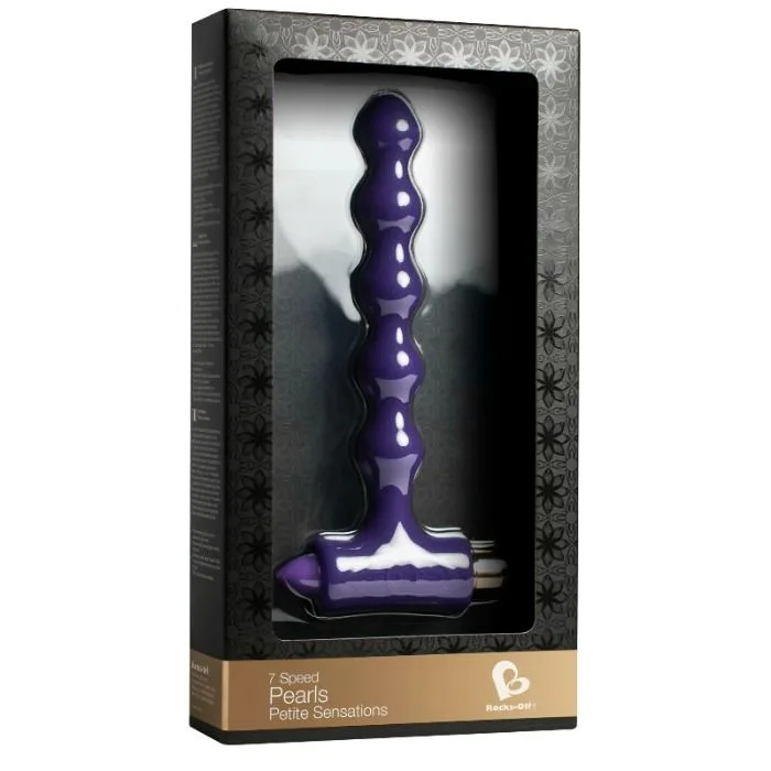 rocks-off - plug anal con vibración y ondulaciones petite sensations pearls imagen 2 | karma sex & shop
