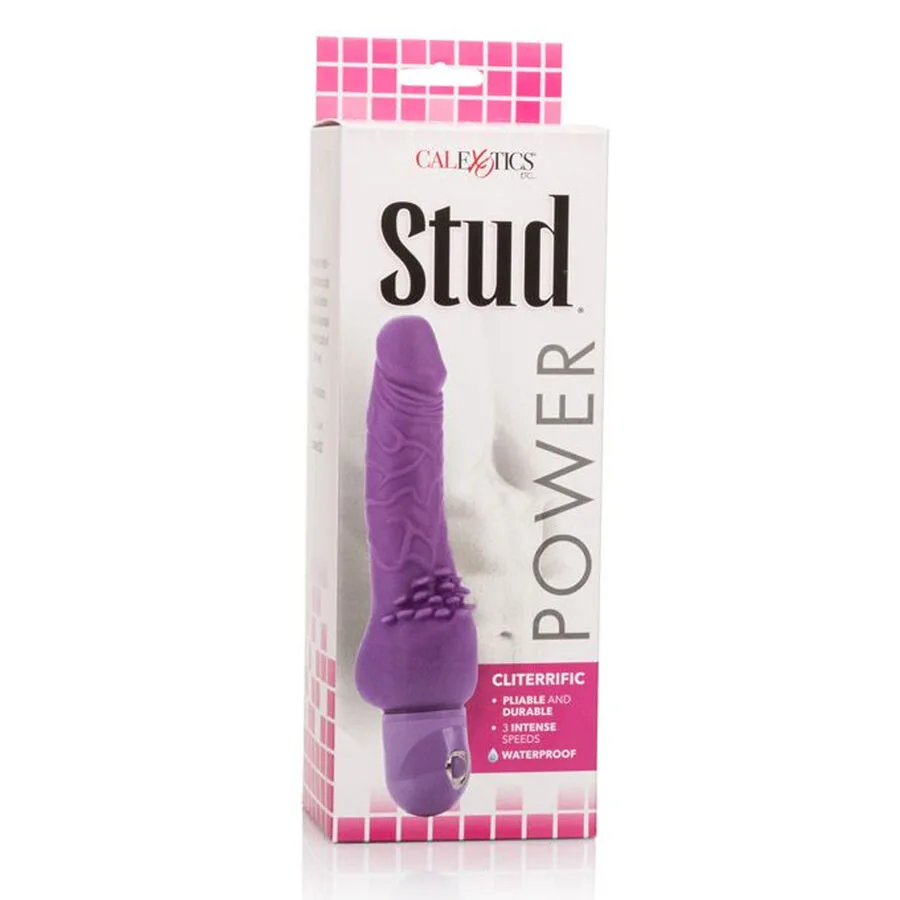 calexotics - power stud cliterrific vibrador lila imagen 3 | karma sex & shop
